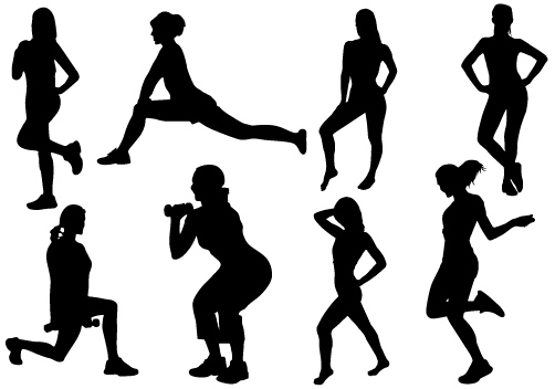 free exercise silhouette clip art - photo #29