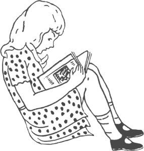 girl reading alone